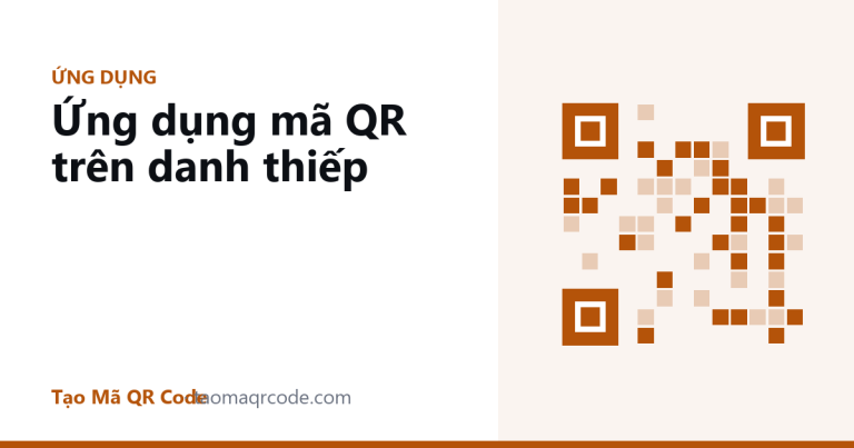 Ứng dụng mã QR trên danh thiếp